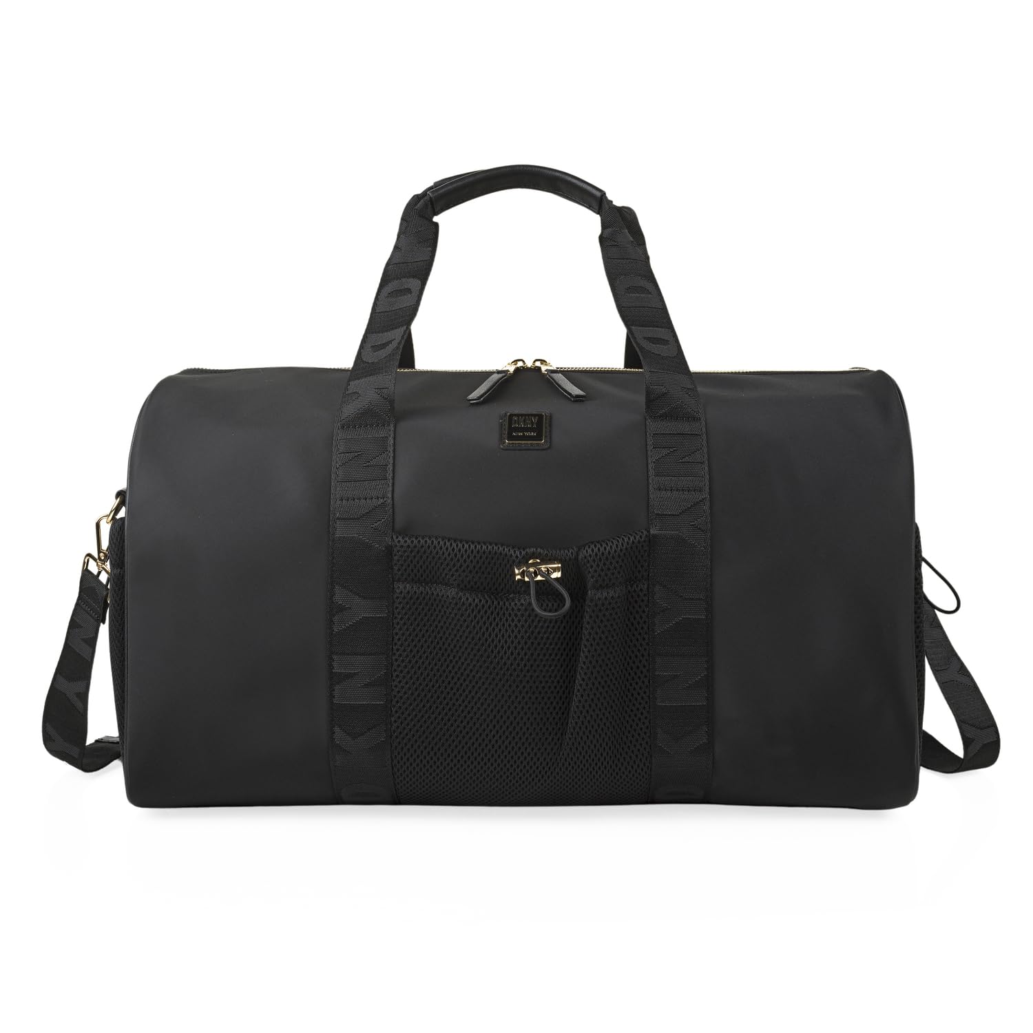 DKNY - Bolsa De Viaje Cabina Mujer y Hombre Plegable Ligera Impermeable. Bolsa Fin De Semana Mujer Bolsa De Viaje Mano, Negro