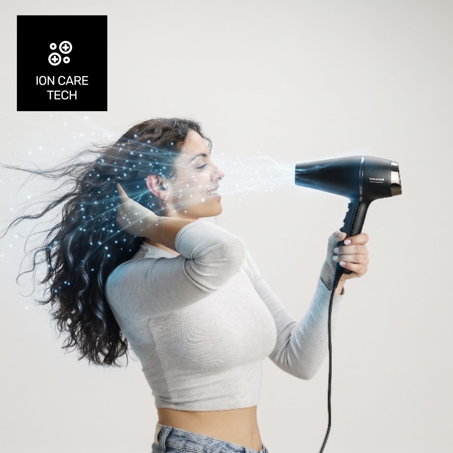 Taurus - Secador de Pelo 2400W, Iónico, Motor AC, Difusor, Aire Frío