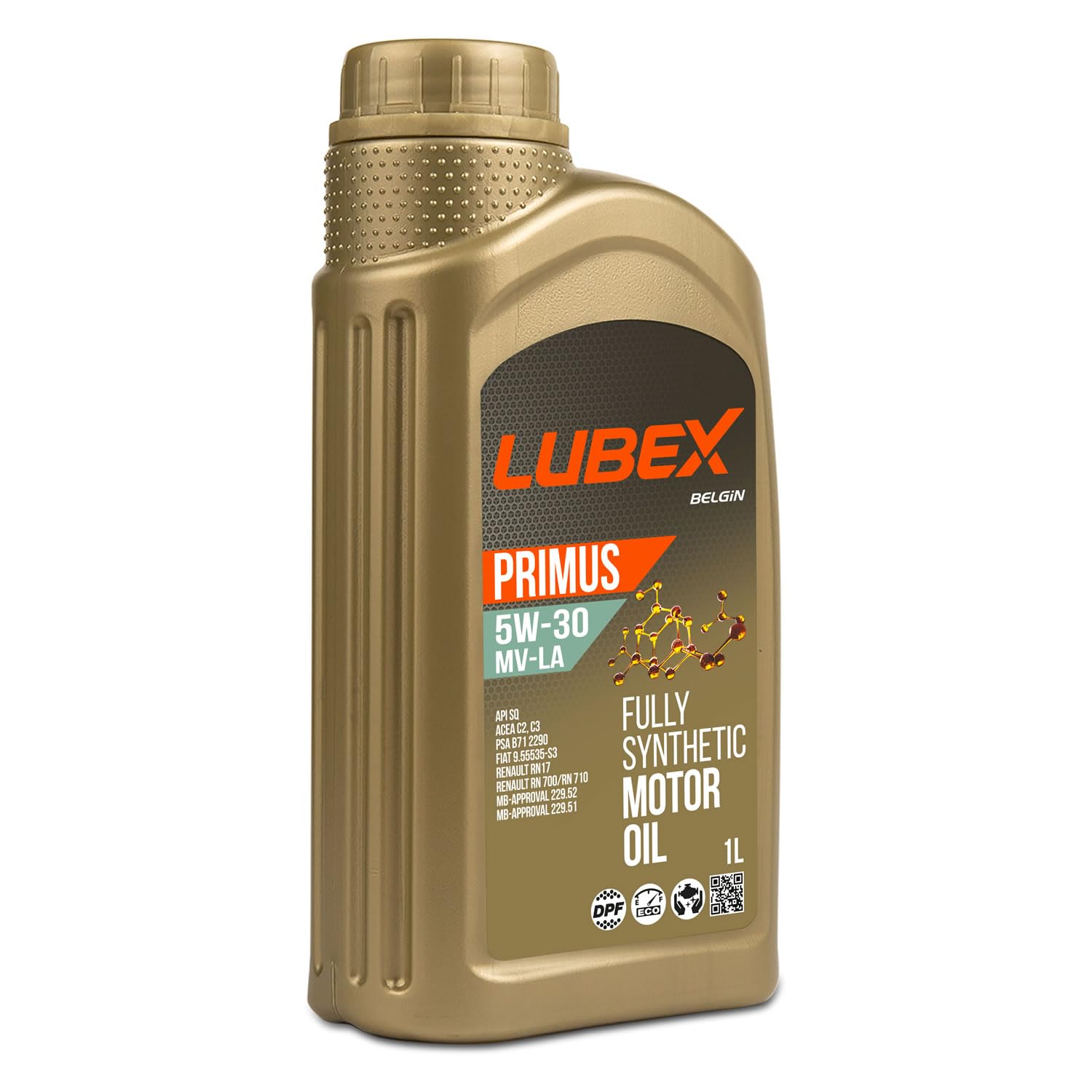 Lubex Primus MV-LA 5W-30 1 Lt Tam Sentetik Motor Yağı