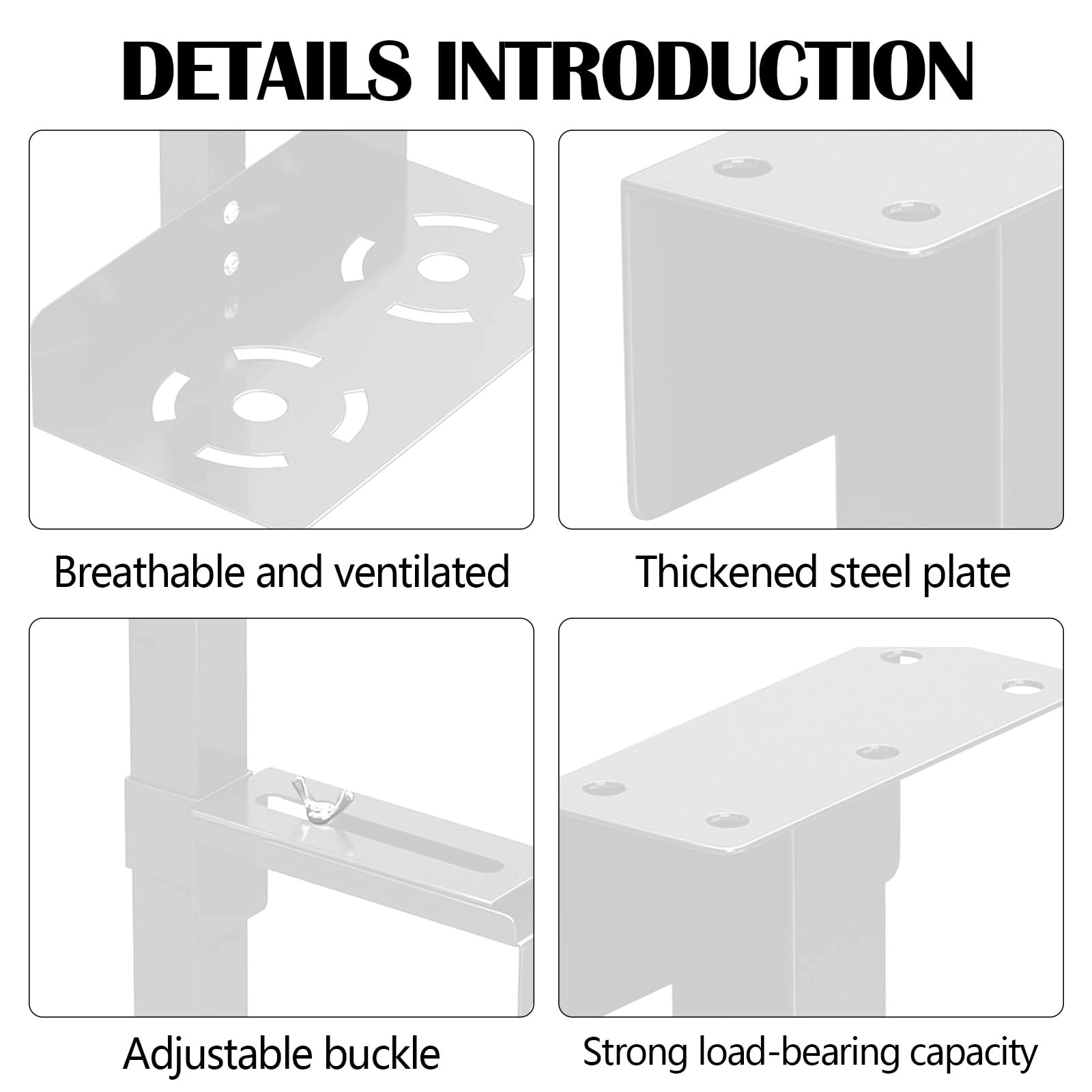 Soporte para Pc Debajo del Escritorio, Soporte para Torre De Pc Soportes para Computadora Colgante Ahorro De Espacio Altura Y Ancho Ajustables Blanco
