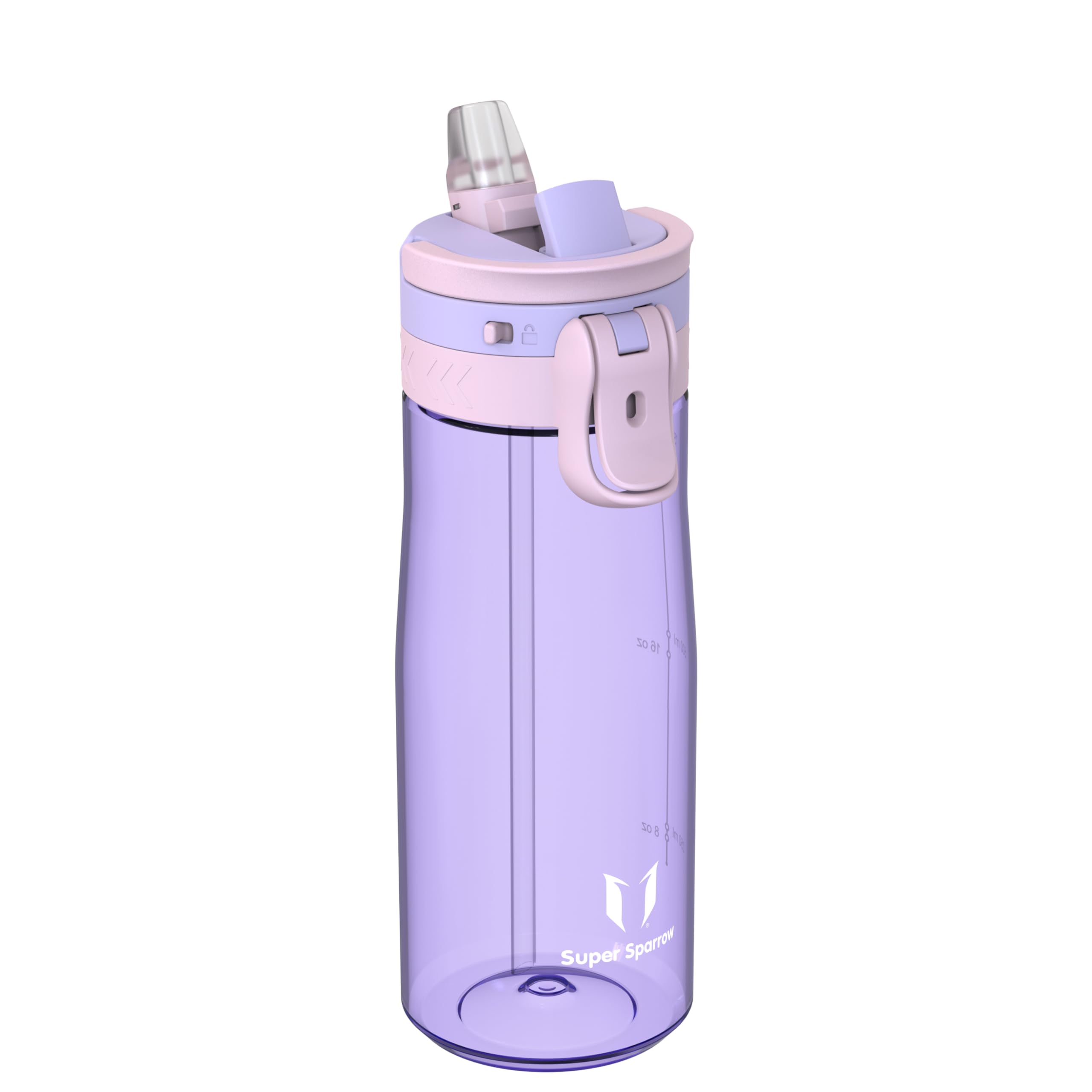 Sparrow Borraccia - 500ml, 750ml, 1L - TouchFlow Bottiglia Senza BPA - Senza Perdite Borraccia Cannuccia - Borracce Sportiva Flusso Rapido Con Un Clic per Scuola, All'aperto