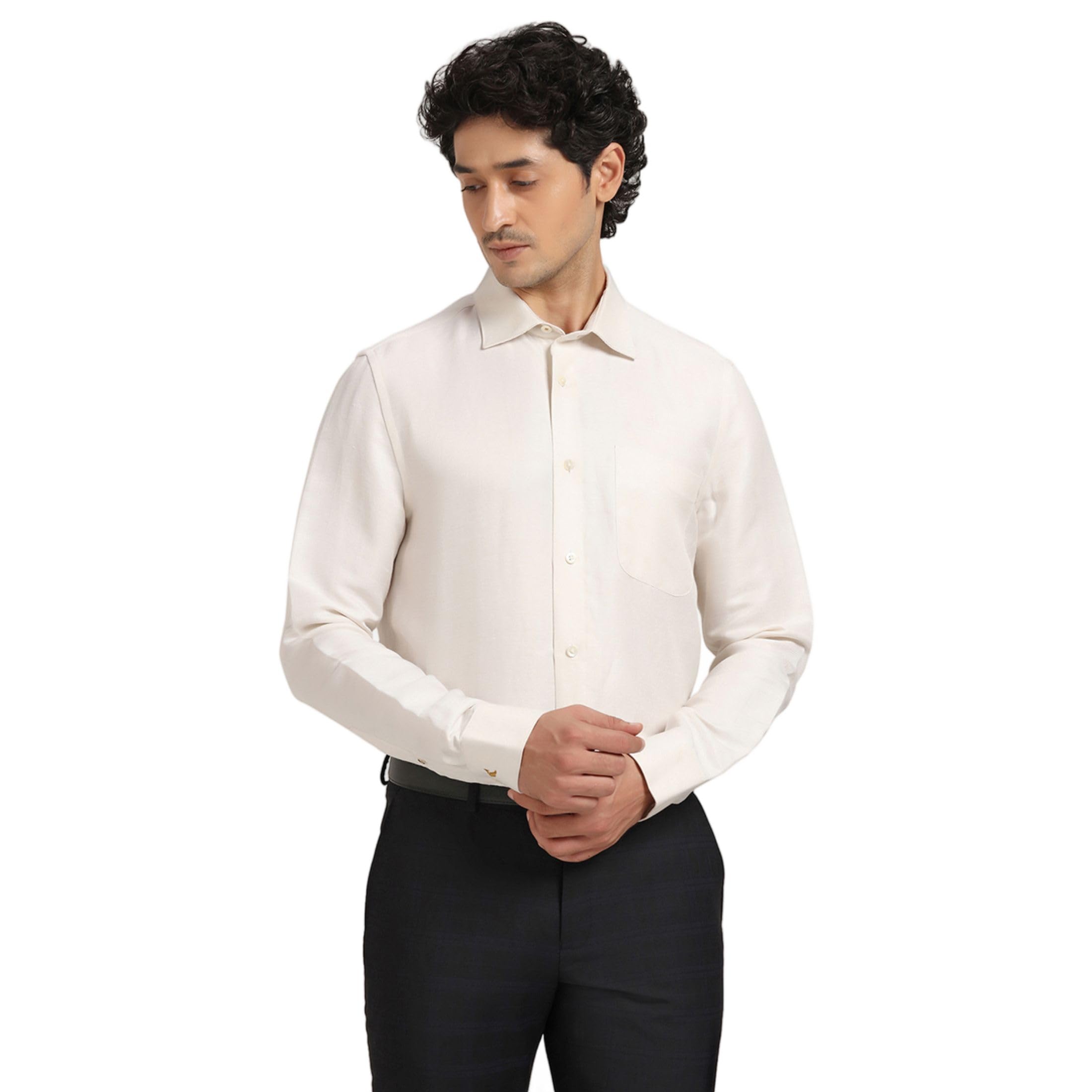 blackberrys Luxe Formal White Solid Shirt - Bering