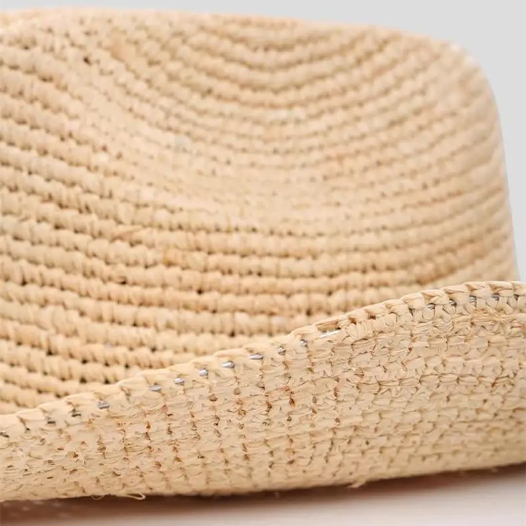 Sonnenhut Strohhut Hut Stroh Sonnenhüte Für Frauen Mit Breitkrempigem Cowboyhut Und Verstellbarem Strandhut