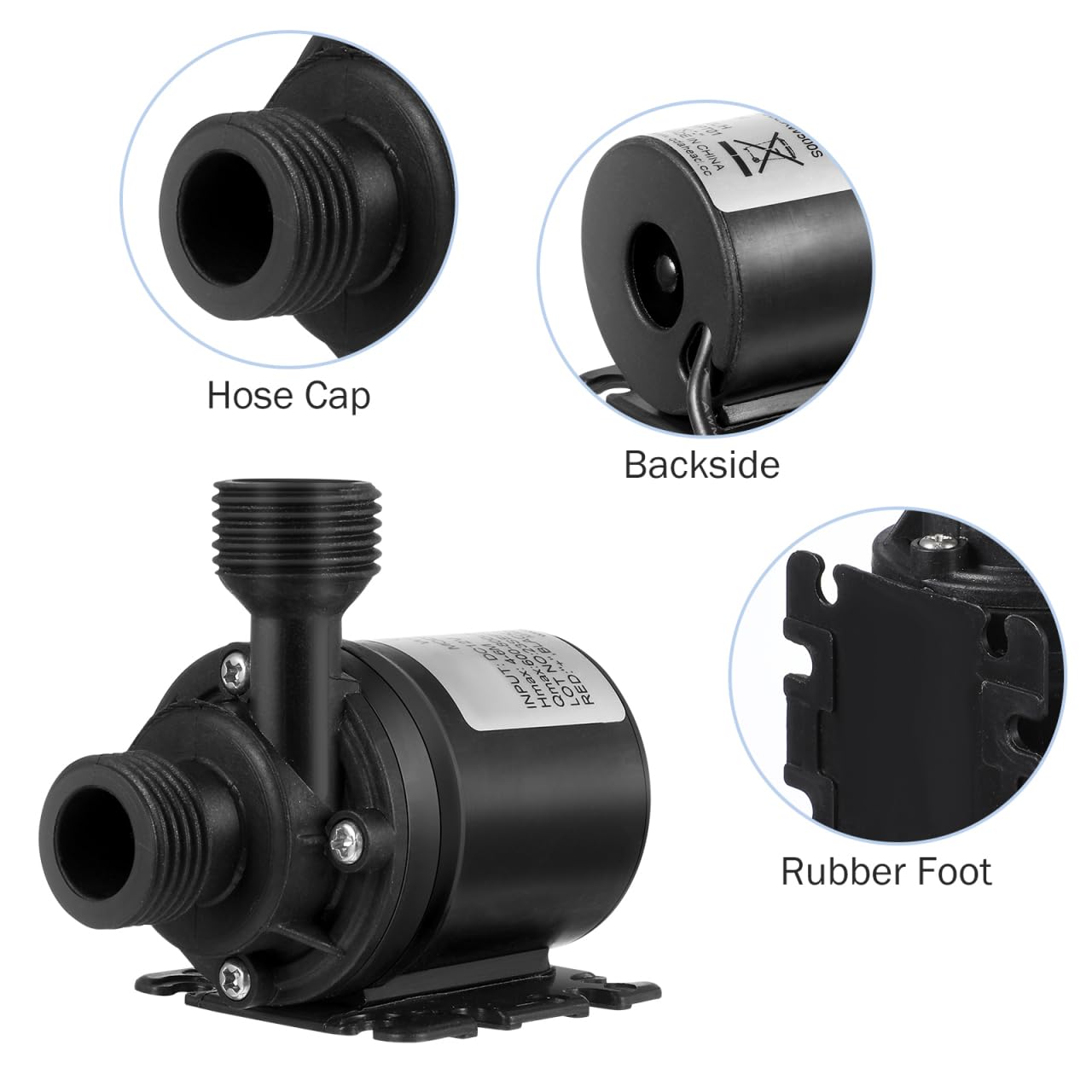 UEETEK DC 12V 800L / H 5M Sin escobillas Bomba de Agua Sumergible para la Piscina de la Fuente Sistema de circulación Solar Sistema de circulación de Agua