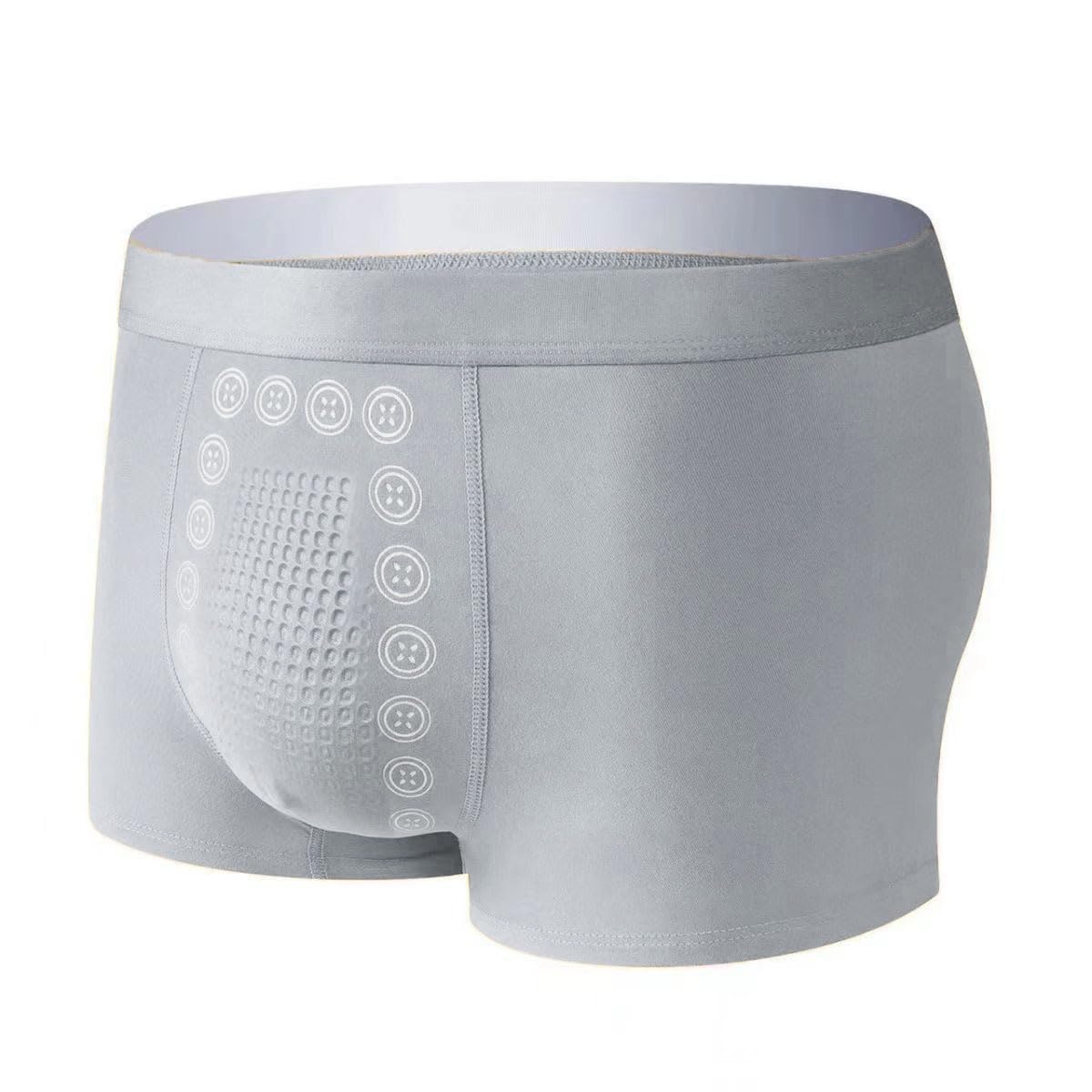 mastyle Mens Magnetic Energetic Massage Underwear | Breathable Boxer Brief Gray-picture-38