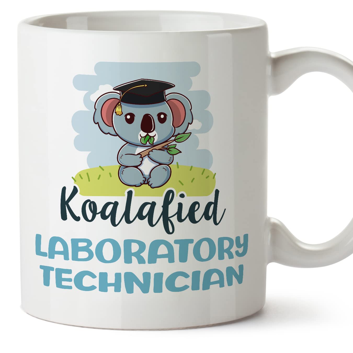 MUGFFINS Laboratory Technician Man Mug - in English - Koalafied - Funny Gift for Colleagues - Ceramic 11oz Mug
