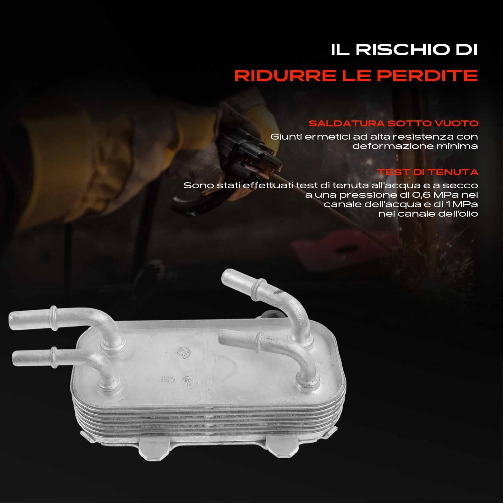 Frankberg Radiatore dell'olio Olio Motore Diesel Compatibile con R.A.V 4 IV A4 2.2L R.A.V 4 III A3 2.2L C.o.r.o.l.l.a Verso R1 ZER ZZE12 2.2L A.v.e.n.s.i.s Station Wagon T27 2.0L 157100R011