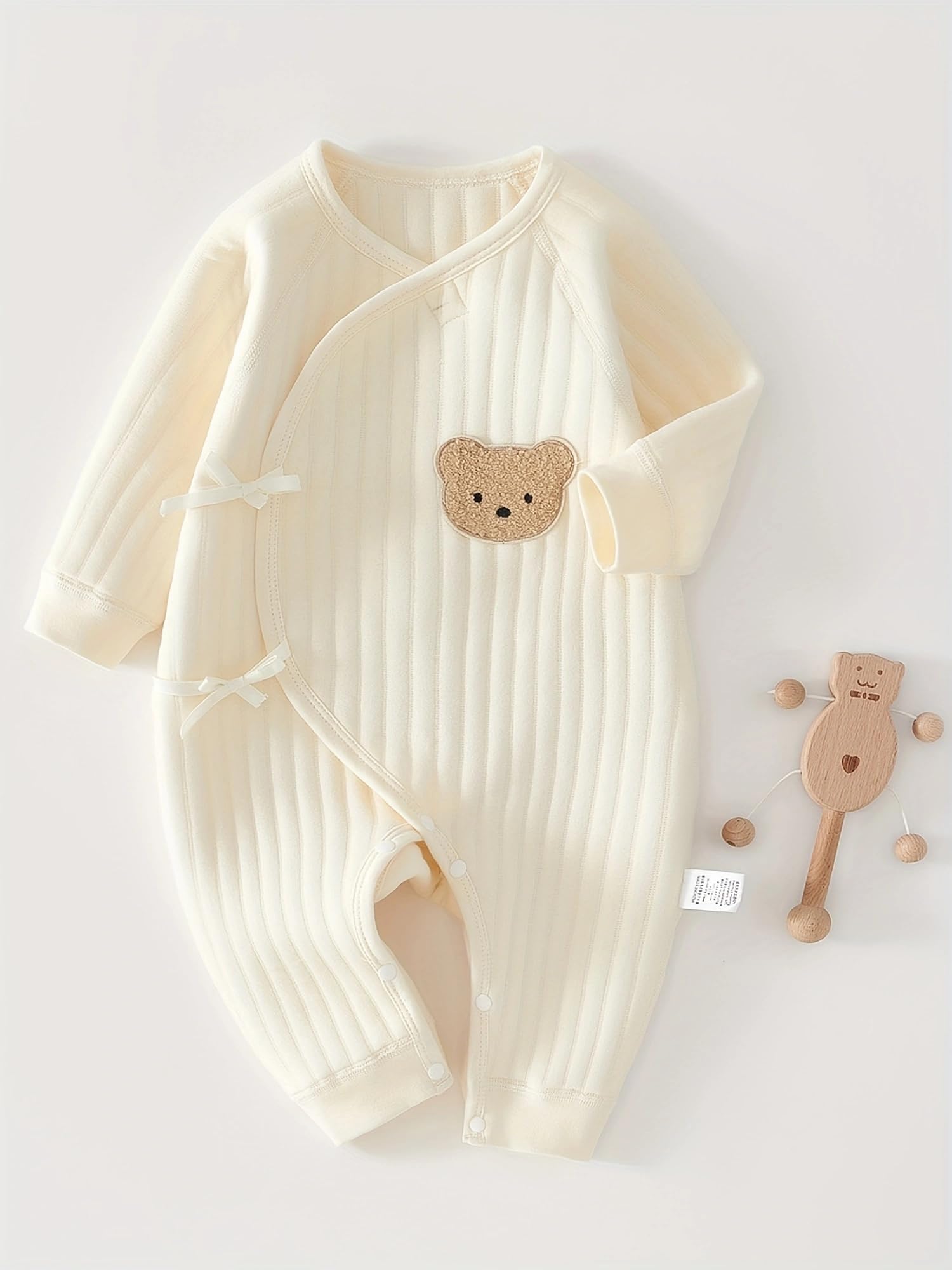 1 Pack Baby Bodysuit, Neugeborenes Baby warme Baumwolle Bodysuit mit Hut, 100% Baumwolle Kleinkind Homewear verdickt Frühling und Herbst Kleidung