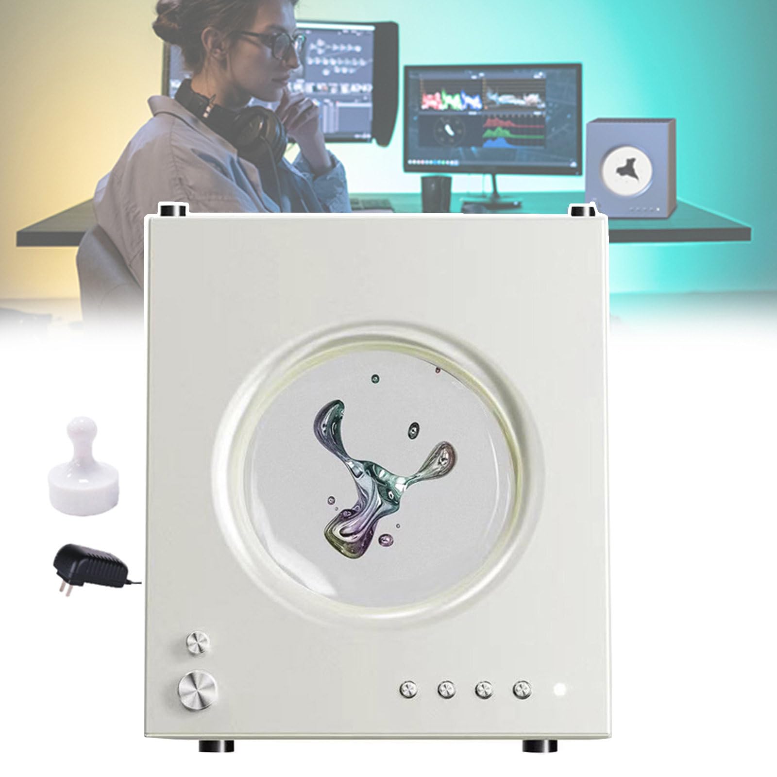 Altavoz Bluetooth con fluido magnético para decorar tu estudio con sonido estéreo de 50W 7