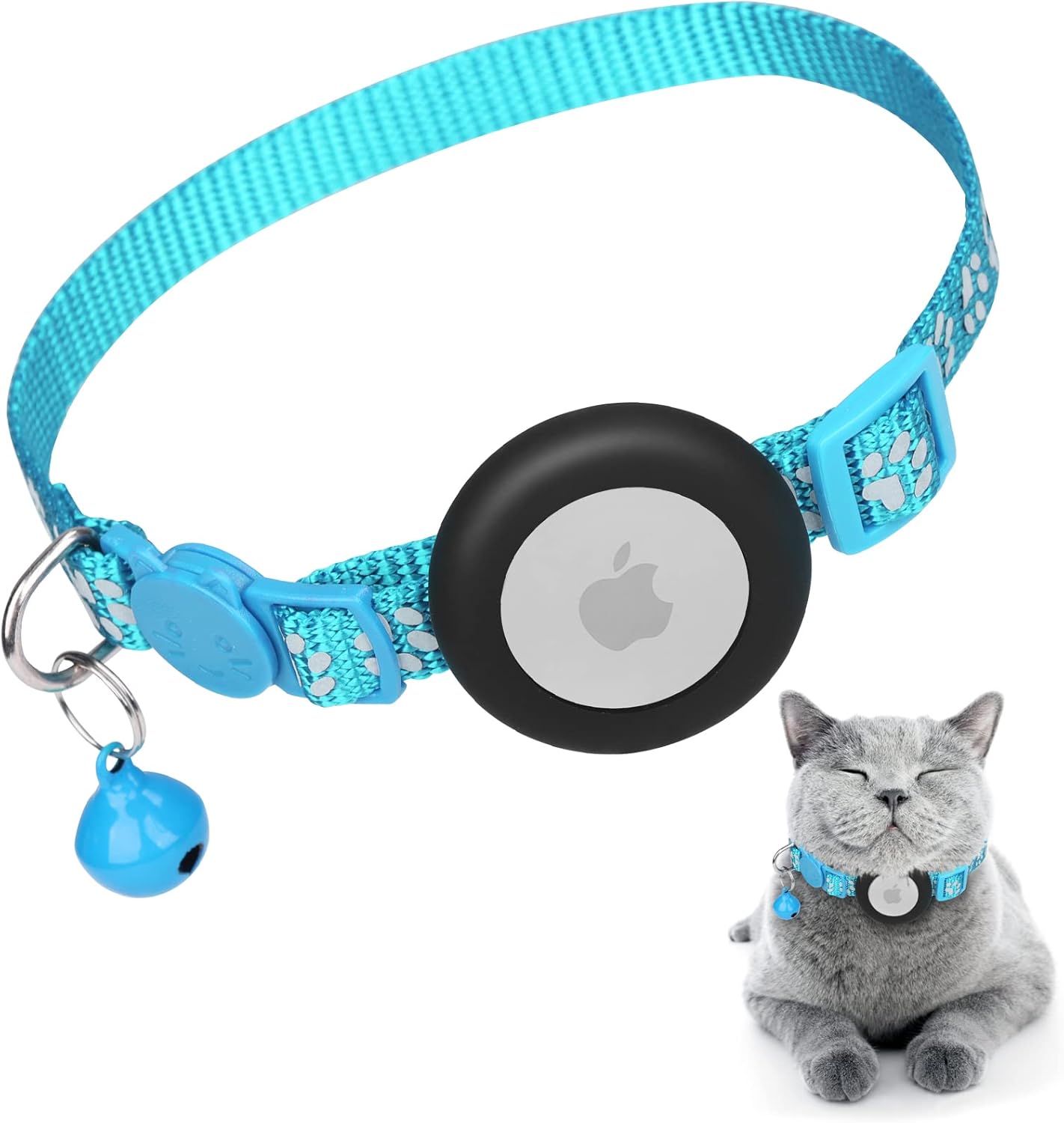 Pet Supplies Airtag Cat Collar, Apple Air Tag Cat Collar with Safety