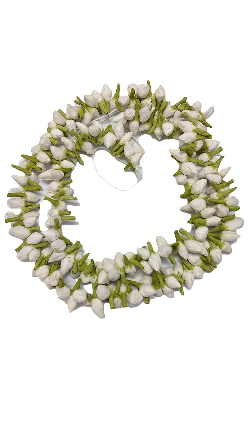 RR Crafts Gajra Flowers/Garlands White Paper (Powder Coated for Long Lasting) Gajra for Women and Girls || Home Decoration || Set Of 4 (WHITE GAJRA) (B0D4R26J5N) Amazon Price History, Amazon Price Tracker