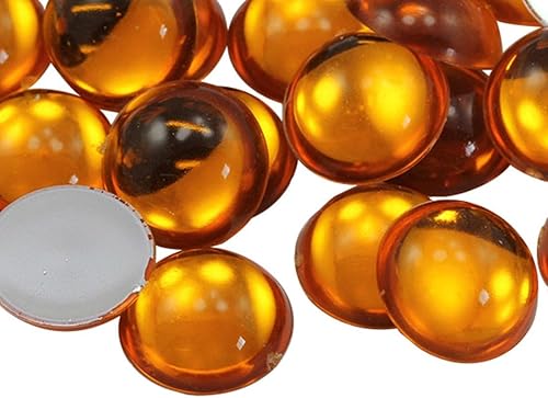 Miniatura 10 de KraftGenius Allstarco 200 piezas de diamantes de imitación redondos de acrílico con parte trasera plana, adornos de gemas de perlas para joyas,