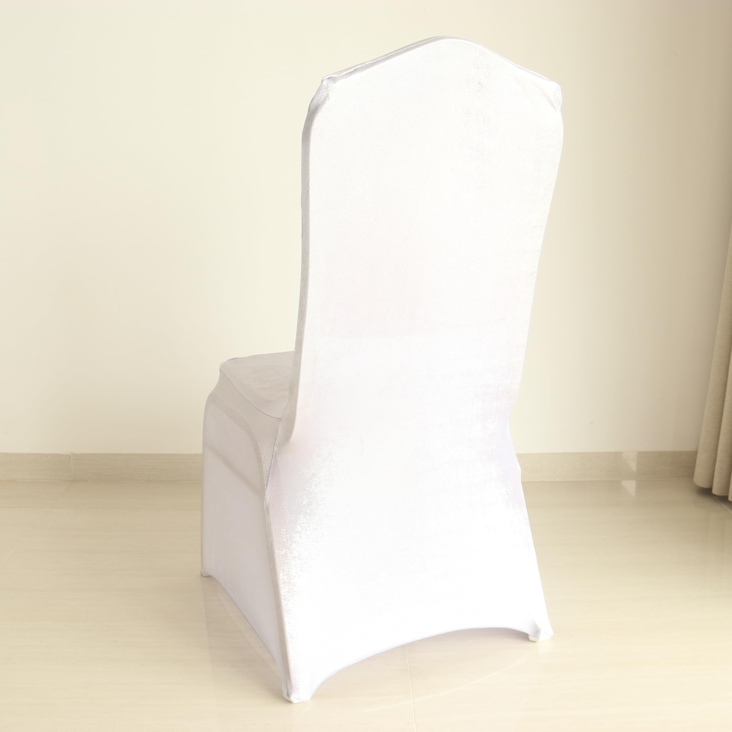 10, 20, 50, 100 piezas, fundas para sillas en blanco, negro, color, universal, para eventos de boda, decoración de fiestas teatrales (plata, 10 piezas)