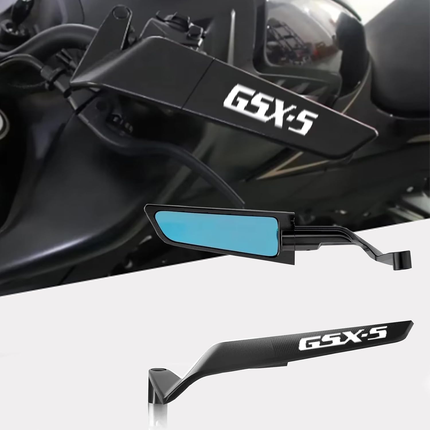 FOR GSX-S750 GSX-S1000 gsx-s750 gsx-s1000 2024 2023 2022 2021 Accessories Reversing mirror Motorcycle rotatable rearview mirror Safety mirror Reflector Rearview mirror Side view mirror