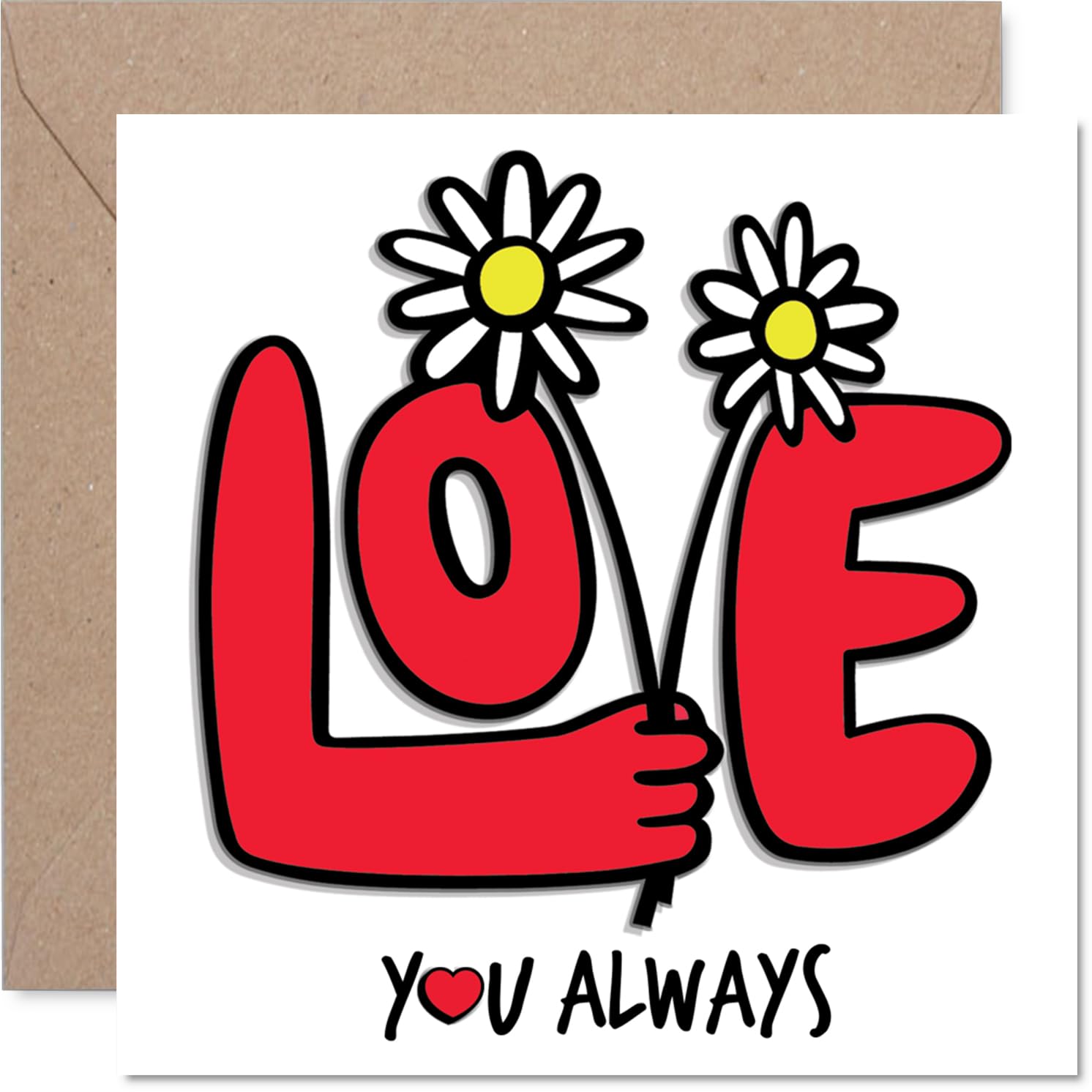 Fun Valentines Day Card - A Groovy Kind Of Love - Cheeky Happy Valentines Card for Women Men, 145mm Joke Humour Valentine Greeting Cards