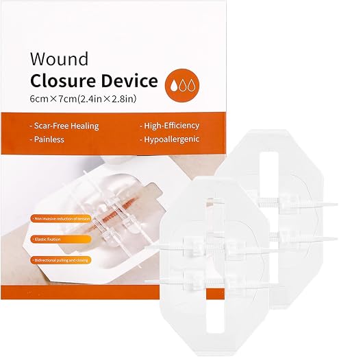 2 Pcs Non-Woven Wound Closure Strips, Butterfly Stitches, Bandage for Outdoor Activities and Household