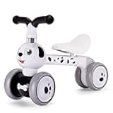Baby Balance Bike Toys for 1 Year Old, Birthday Gifts for Boys and Girls, Silent Wheels & Non-Pedal Baby Walker Riding Toys for 10-36 Months Toddlers, Kids First Bike Gifts Spotty Dog