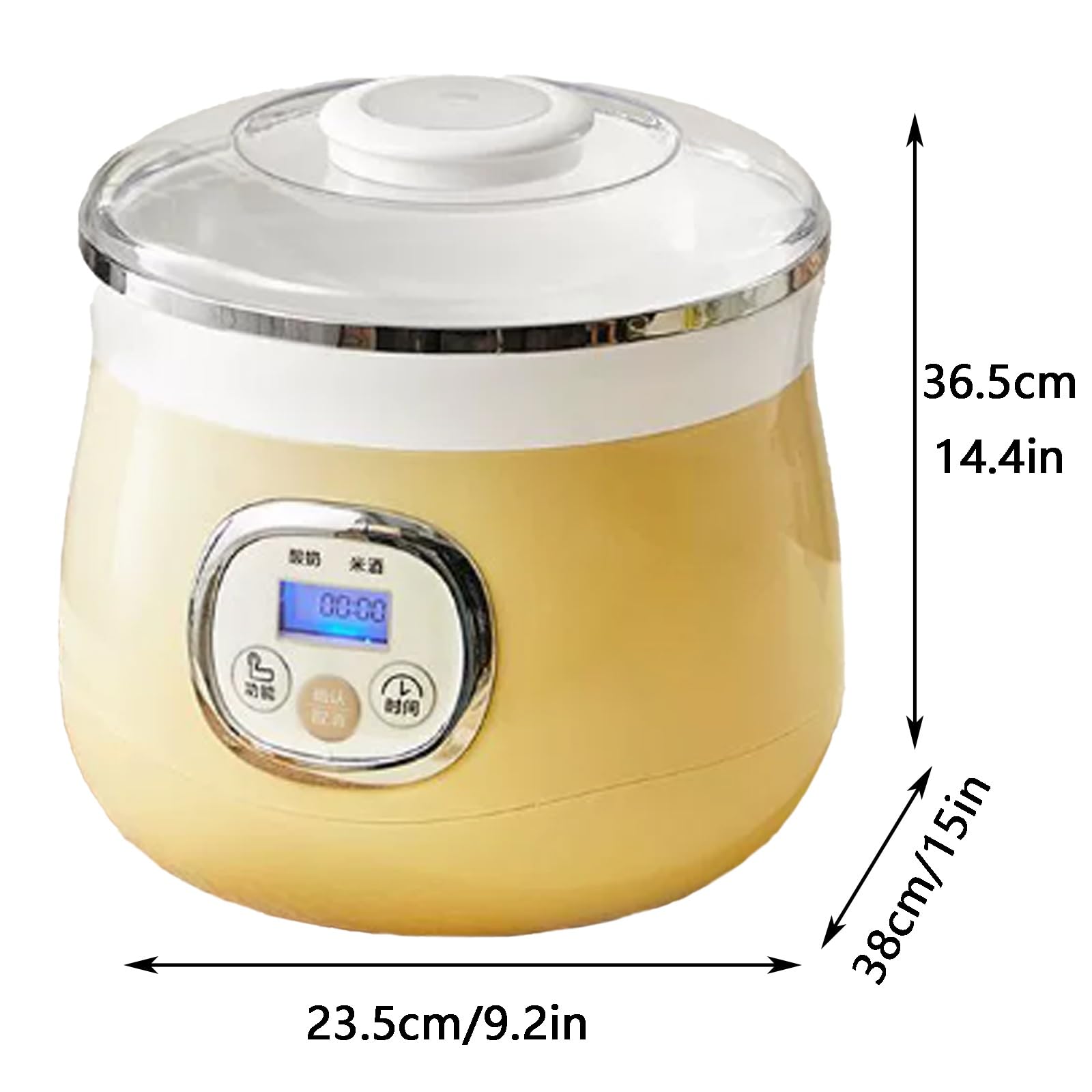 Yaourtière Automatique, avec Pot en Céramique de 1 Litre, Chauffage À Température Constante, Facile À Nettoyer, Idéale pour Un Usage Familial