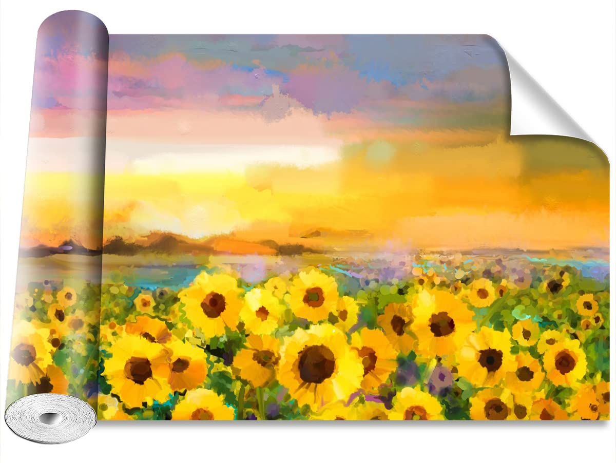 Papier peint champ de tournesol 208x146 cm Tulup Bricolage pour salon