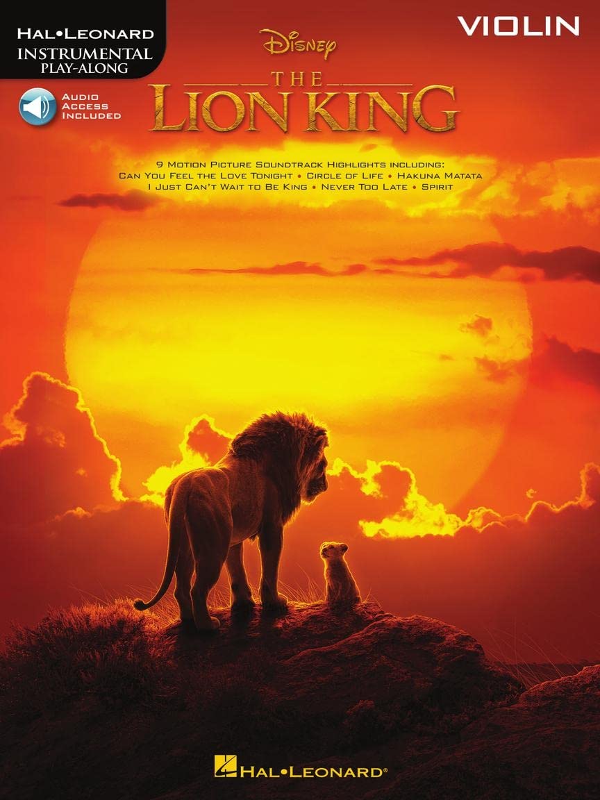 The Lion King for Violin partition violon Disney recueil de musique avec audio