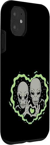 Miniatura 9 de iPhone 13 Pro Alien Funny Cute UFO Aliens Love Heart Case