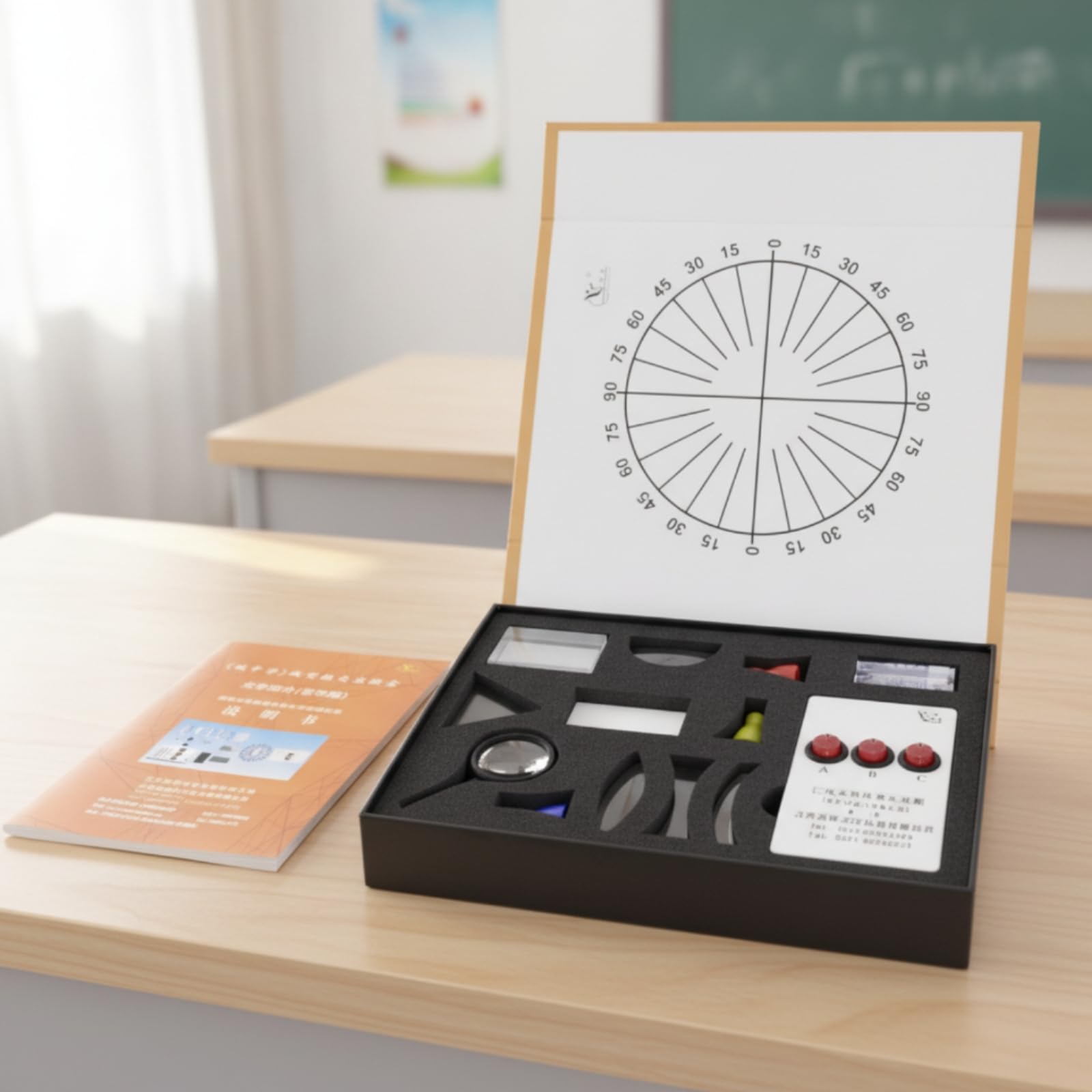 Kit D'optique Complet Kit D'optique avec Source Lumineuse Précis Matériel Physique pour Élèves, Écoles, Laboratoire Scolaire