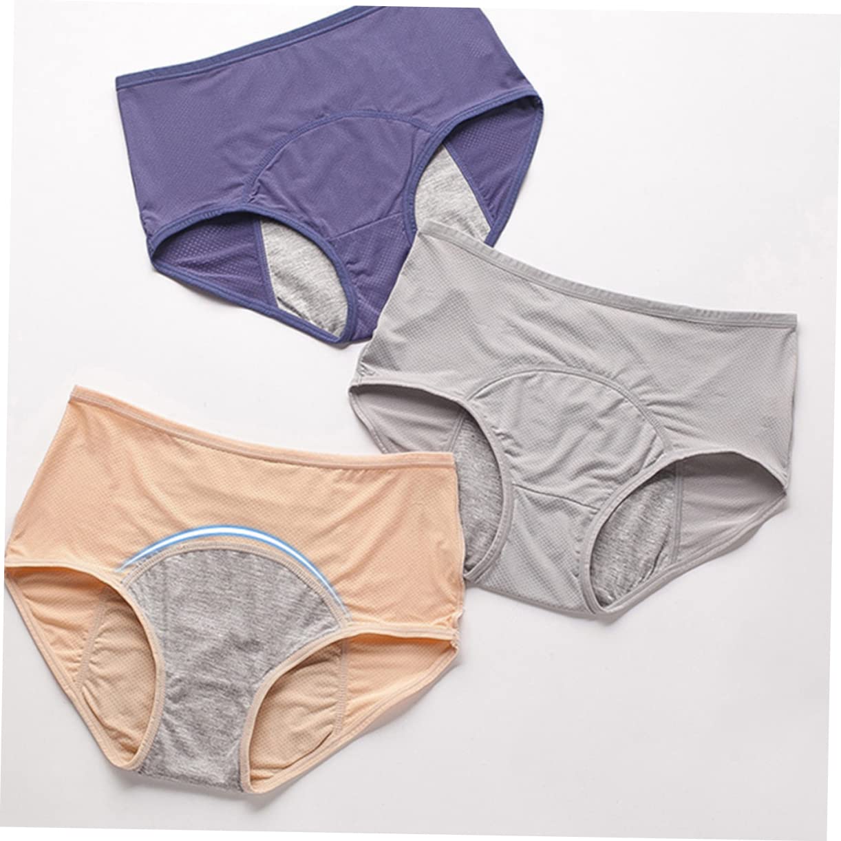 Cabilock 4piezas Bragas Menstruales Para Mujer Conjunto De Protección Alta Comodidad y Estilo Para Periodo Menstrual Talla