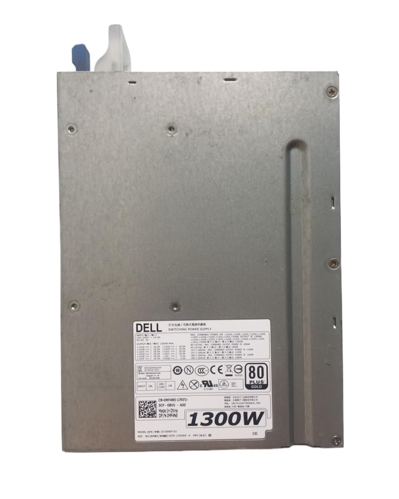 T7610 T7600 Workstation 1300W Power Supply, D1300EF-01 MF4N5 H3HY3 Original