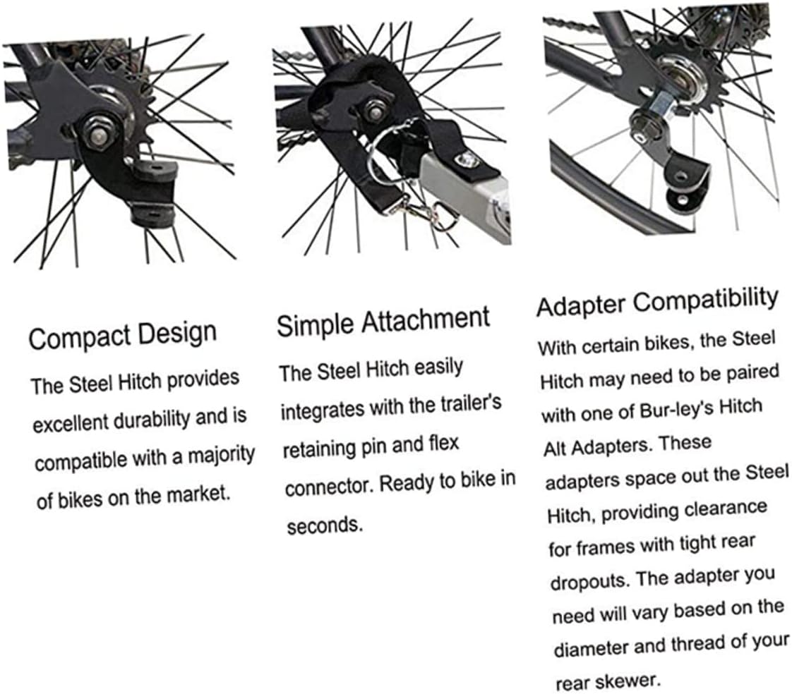 BESTonZON Angled Coupler Attachment for Trailer Bike Trailer Bike Attachment Hitch Angled Coupler Attachment for