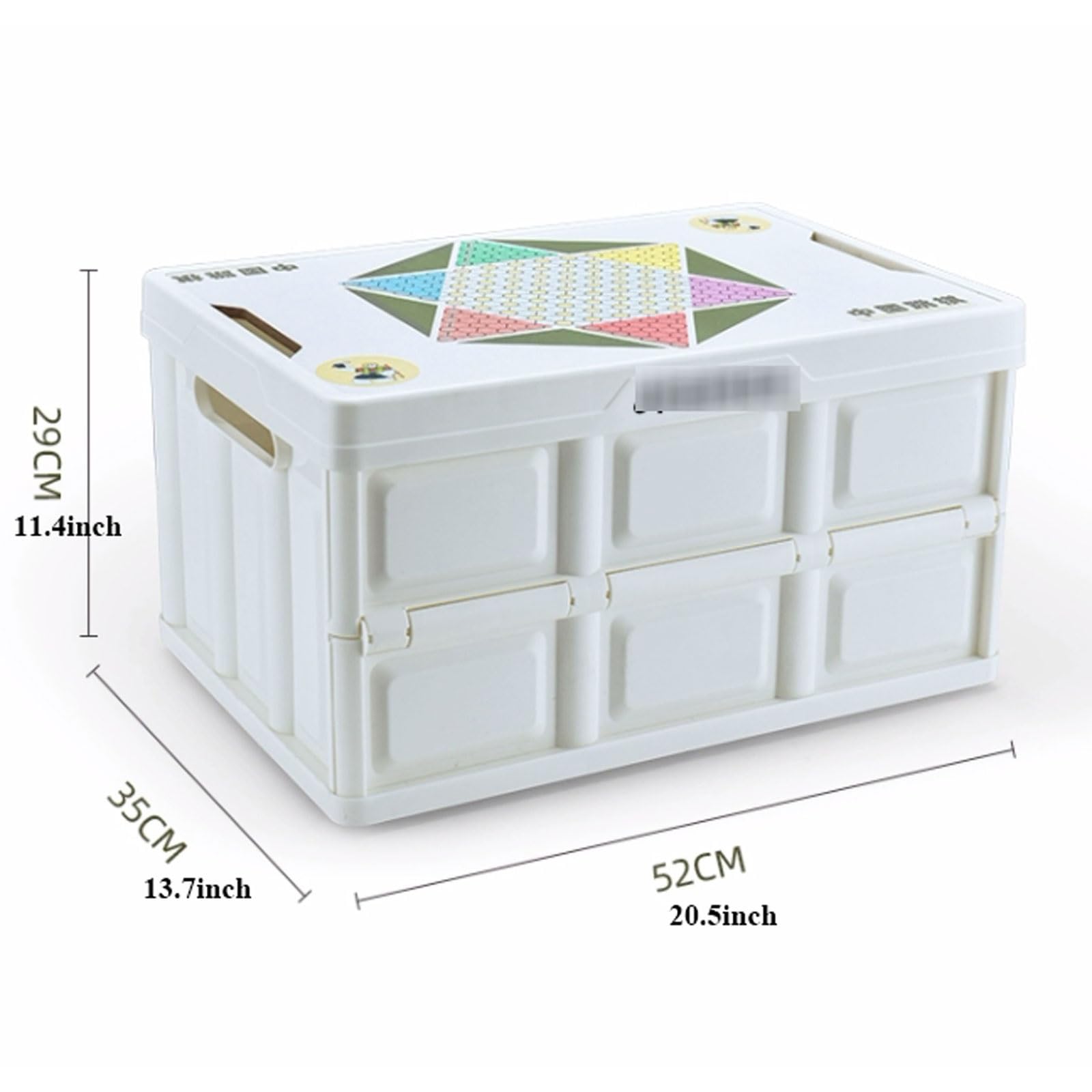 Torba kempingowa Składany organizer do bagażnika Outdoor Camping Box przechowywania, wielofunkcyjny składany pojemnik w domu Pudełko sortowania na piknik Skrzynia użytkowa Crate(Biały)