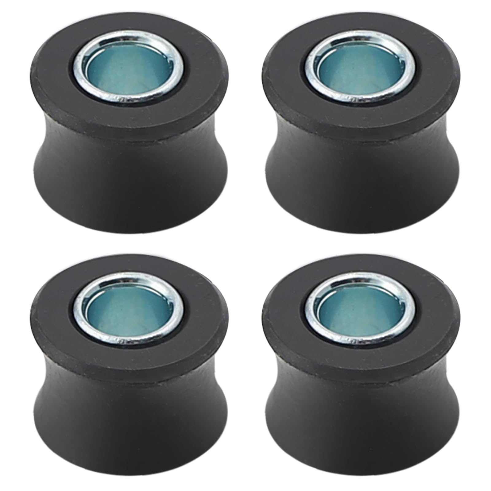 Minho 4Pcs 10MM Rear Shock Absorbing Suspension Bushing Set in Rubber Material for Motorcycles Scooters ATVs UTVs Go Kar