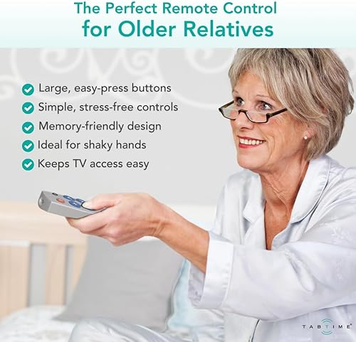 Miniatura 2 de Control remoto de TV con botón grande, fácil de usar y configurar, universal, control remoto de televisión básico, regalos amigables con la demencia