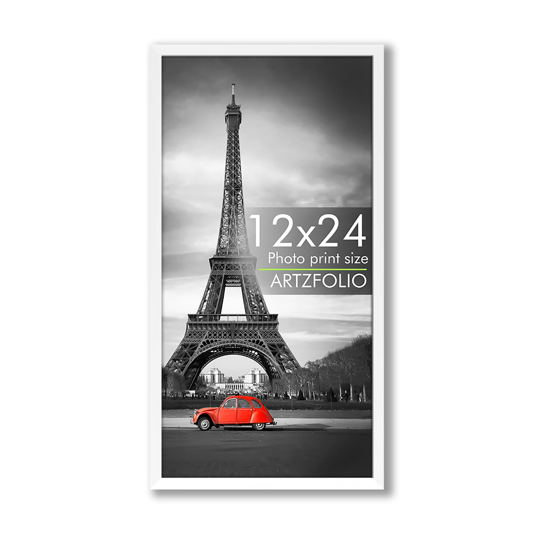 ArtzFolio Wall Photo Frame D568 | Extra Large Size Wall Photo Frames | Big Oversize Picture Frames Bedroom, Home & Office | White | 12x24 inch (30x61 cms)