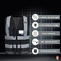 Vista 5 de XS Chaleco de seguridad negro para mujer XS