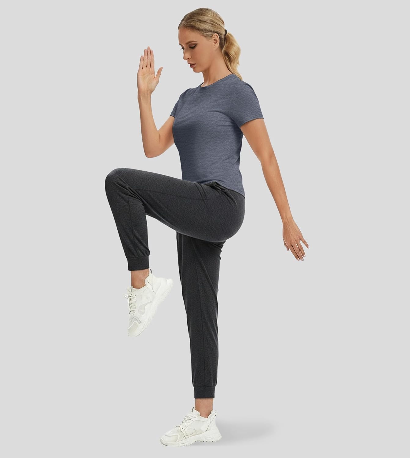 Fioboc Workout Crop Tops for Women Slim-Fit Athletic Short Sleeve Tee Gym Running Yoga Casual Tight Shirts XS-2XL - Image 4