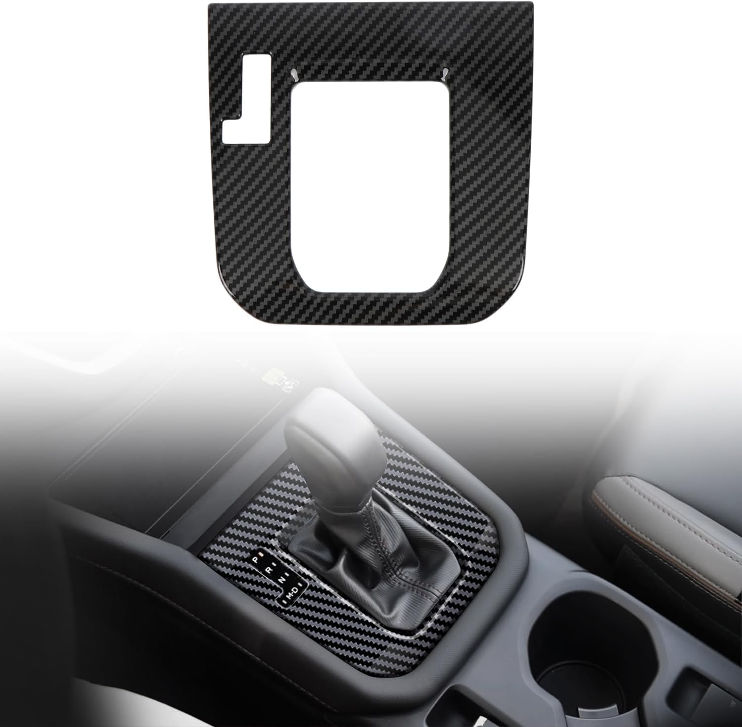 CTH for Subaru Forester 2025 2026 Car Accessories Center Console Gear Shift Box Decorative Panel Cover 1pc (Carbon Fiber Black)