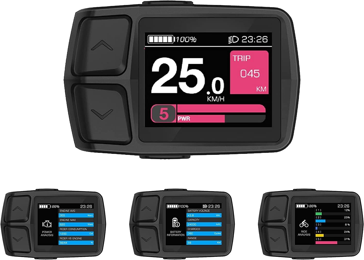 Velo Electrique Adulte C5 Centro - VAE SUV Tout-Terrain avec Cadre Bas - Moteur Central 70Nm et Capteur de Couple - Autonomie 130km - VTC Ville et Trekking 27.5 Pouces