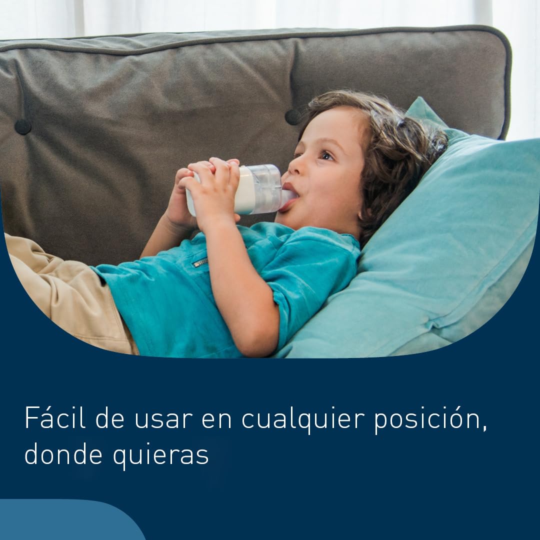 OMRON MicroAir U100 Nebulizador portátil – Nebulizador portátil silencioso para adultos y bebé, efectivo para enfermedades respiratorias desde el resfriado hasta el asma