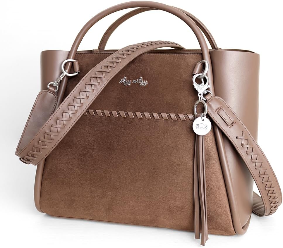 Itzy Ritzy Boss Tote Diaper Bag – Vegan Leather Tote with Stroller Straps, Changing Pad, Shoulder Straps & Tassel
