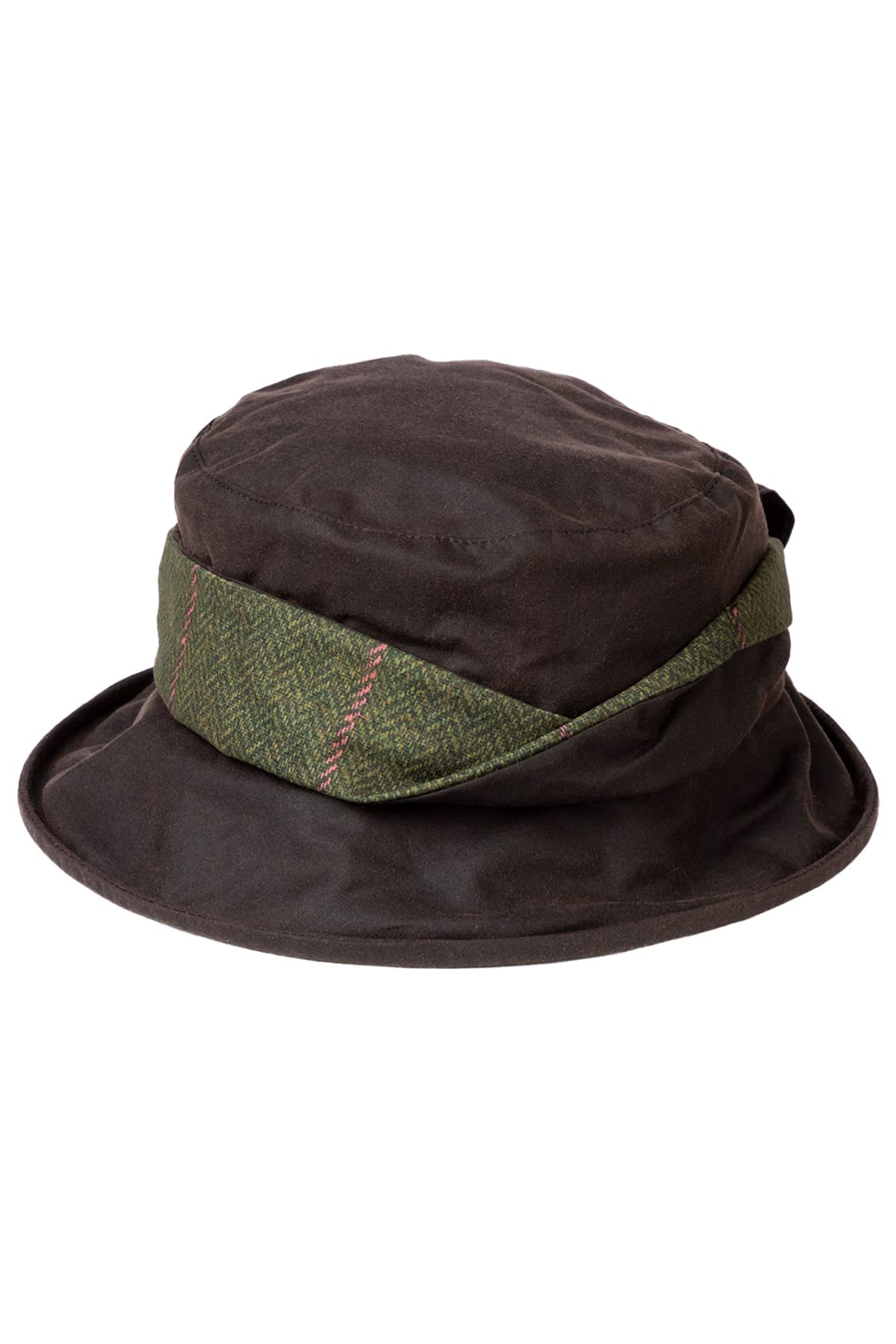 Rydale Women's Brown Twisted Band Wax Hat Country Bucket Caps & Hats 3 Colours (Brown)