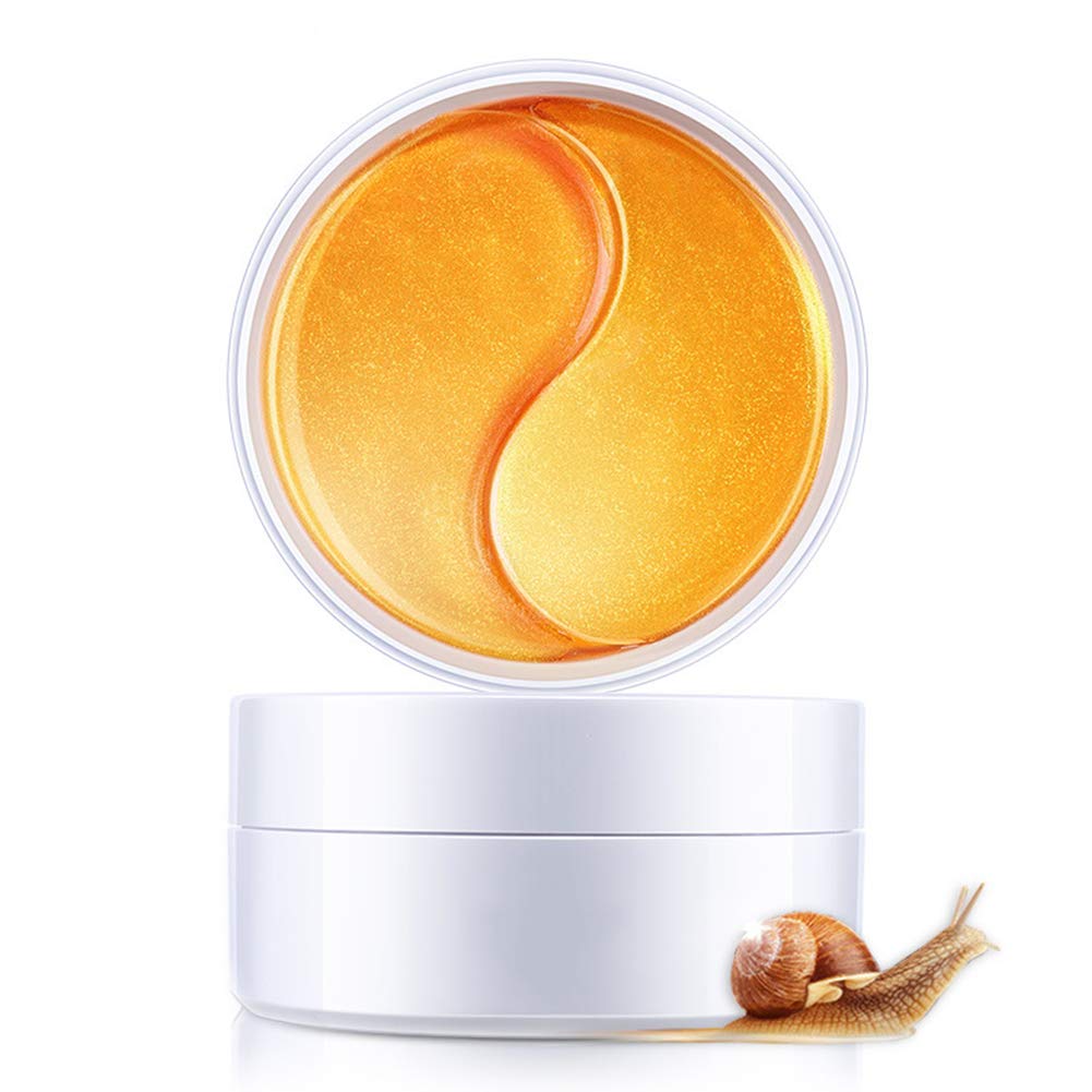 Gold Snail Collagen Eye Mask - Parche hidratante antiedad para eliminar las ojeras, antibolsillos, antiarrugas, gel de cejas