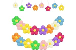 24 Pcs Felt Daisy Flower Hanging Ornaments: Perfect for Spring Decor and Craft Projects