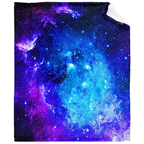 Todeyya Star Galaxy Blue Purple Throw Blanket - Super Soft Flannel Fleece Blanket With Teen Girls, Plush Lightweight Fuzzy Cozy Blanket Microfiber For Couch M 60"X50" For Teens #TOP1