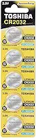 Pilha Moeda Lithium 3V CR2032 (C/5 Pilhas) Toshiba