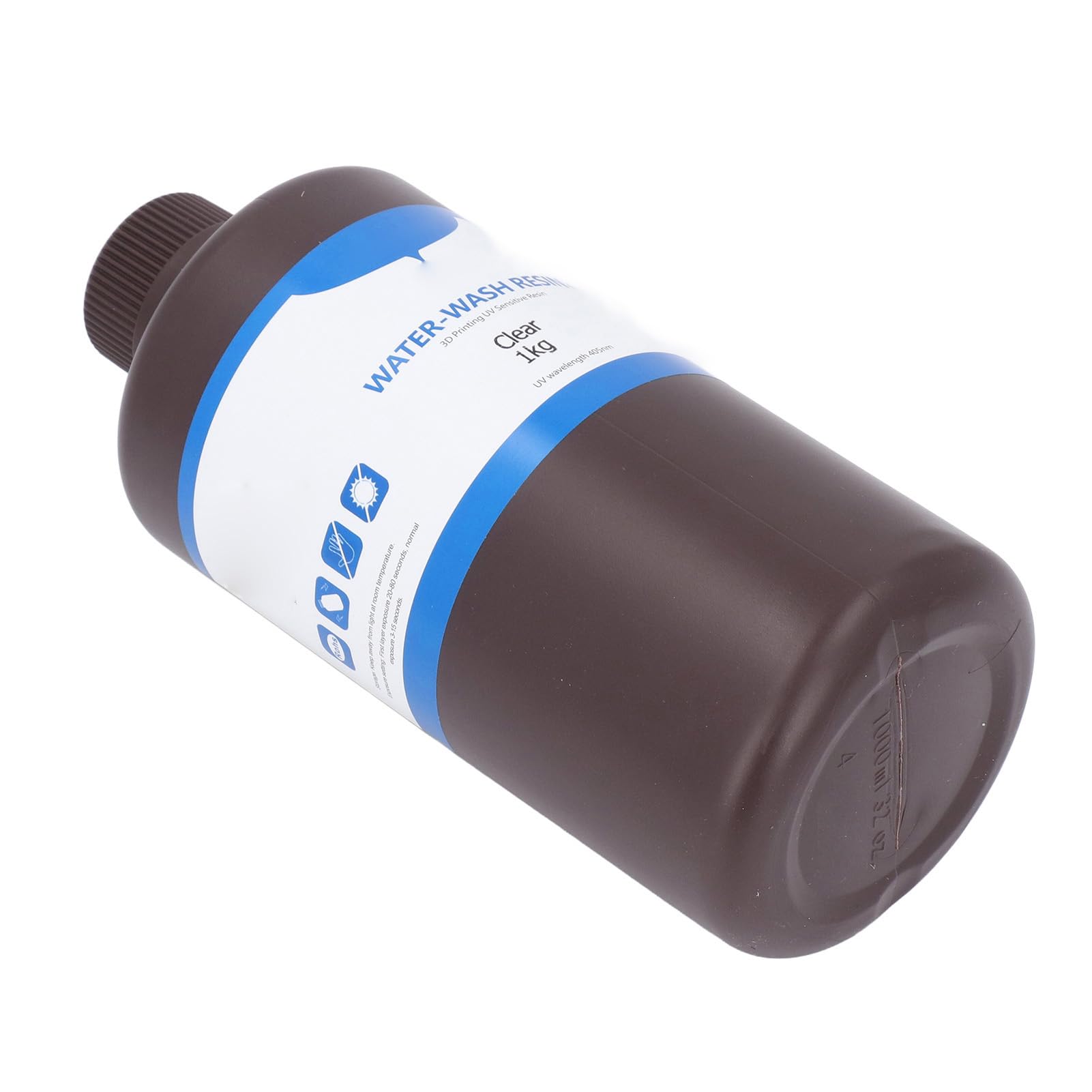Resina de Impresión 3D, Moldeable, Lavable con Agua, Curado UV, Alta Resolución, Dureza 80 Shore, 1KG, Transparente