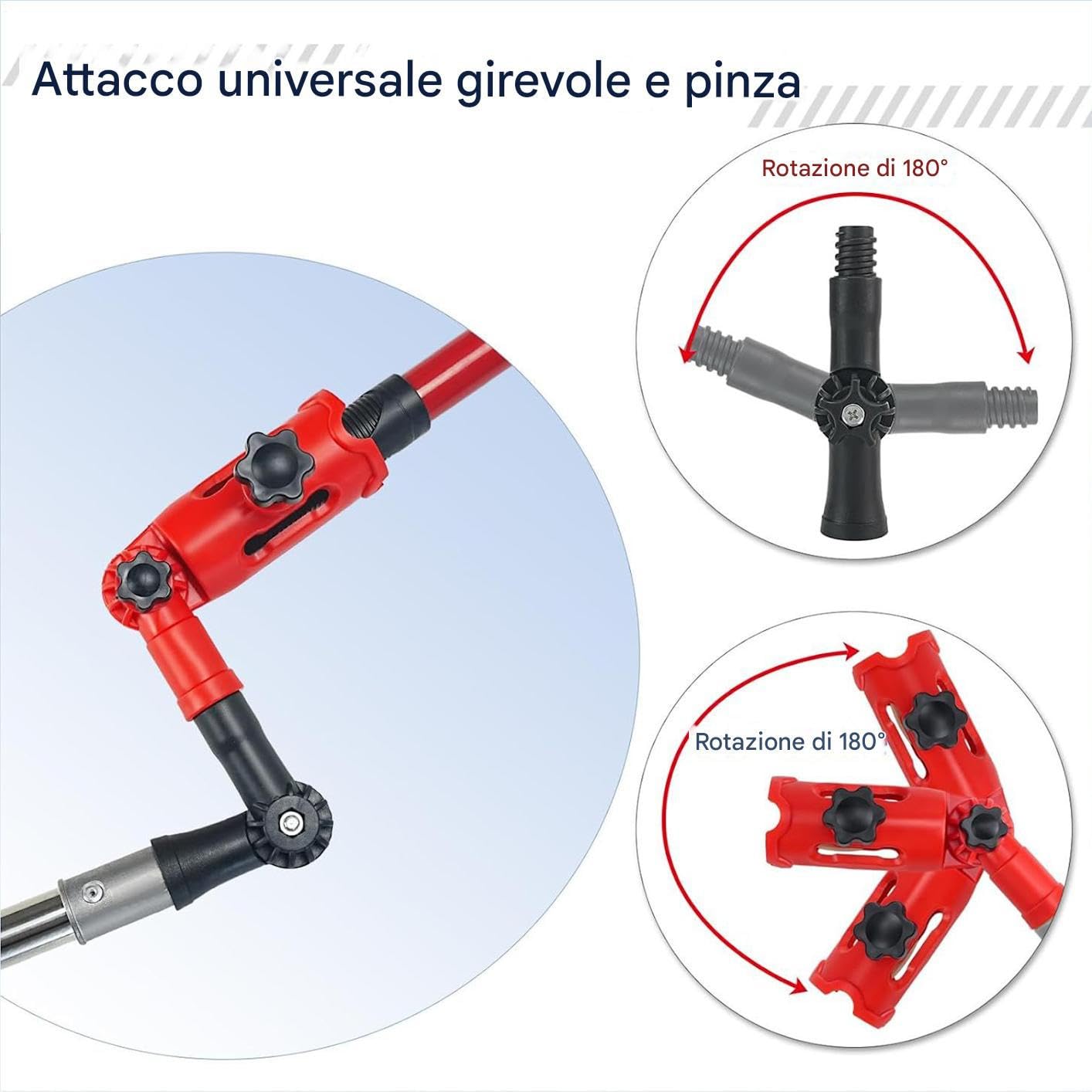 Attrezzi per Pulizia Grondaie Rastrello Allungabile per Grondaie con