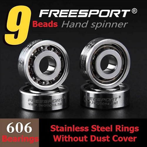 Miniatura 2 de TwoLions High Rev 606 - Rodamiento híbrido de acero inoxidable de cerámica negra (paquete de 1 unidad) sin cubierta antipolvo