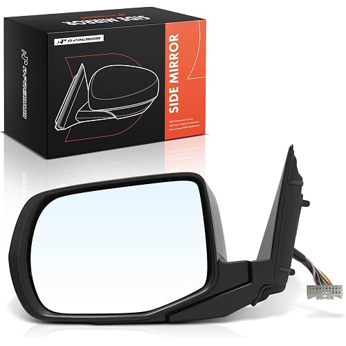 A-Premium Driver Side Power Door Mirror Compatible with Acura | for Acura MDX 2017-2020, RDX 2019-2025 - Heated Manual Folding Black Outside Rear View Mirror w/Turn Signal Light