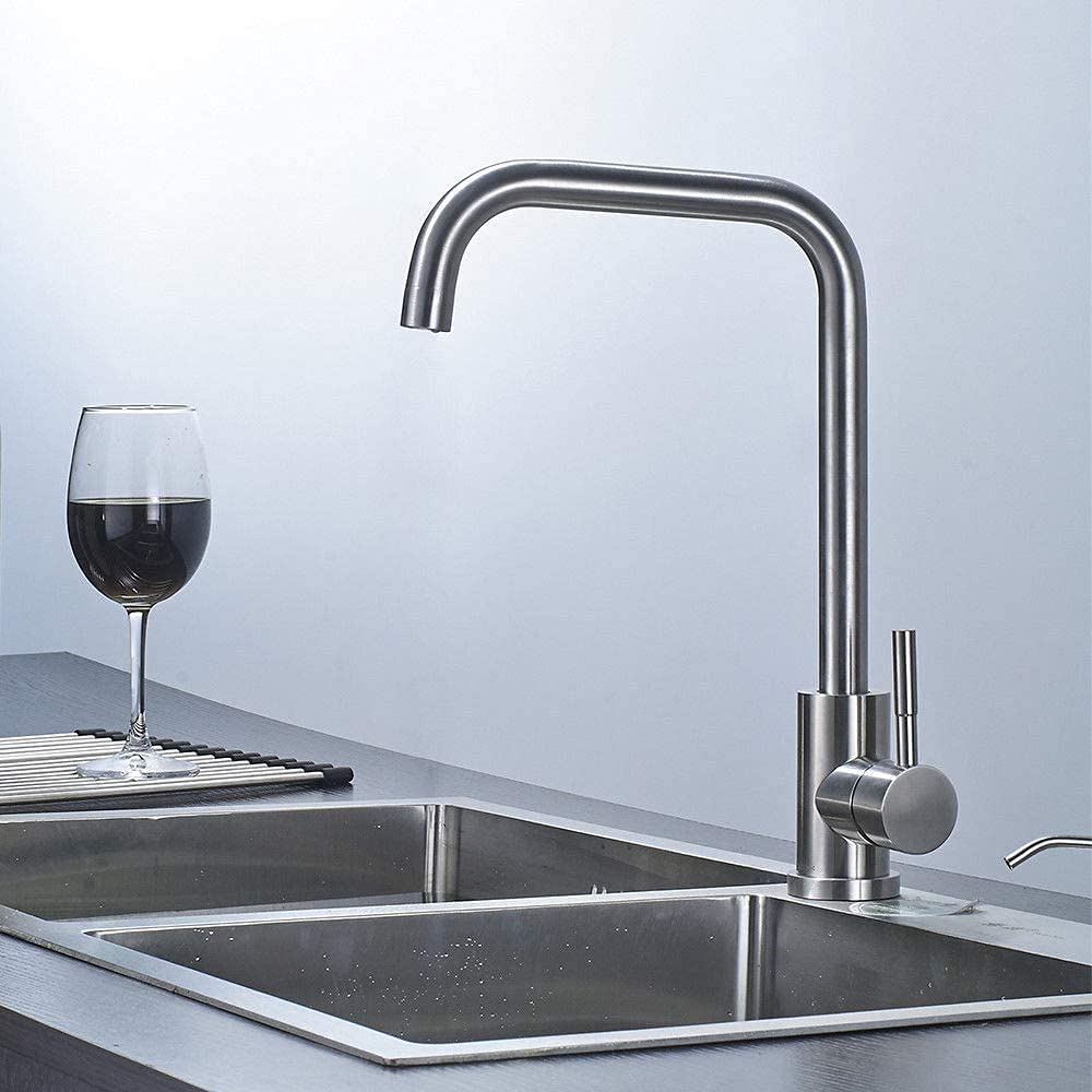 Kitchen Sink Mixer Taps,HOMGEN Professional Stainless Steel Kitchen