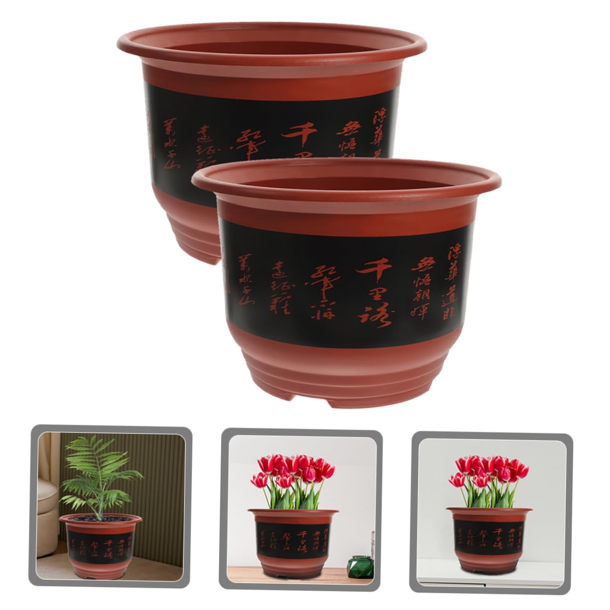 Abaodam 2 Pièces Pots de Fleurs pour Orchidées Plastique de Pots Drainage pour Plantes Intérieures Décoration